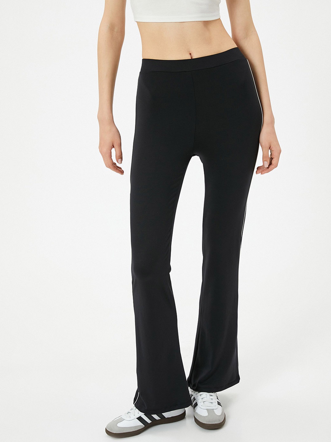 

Koton Women Flared Trousers, Black