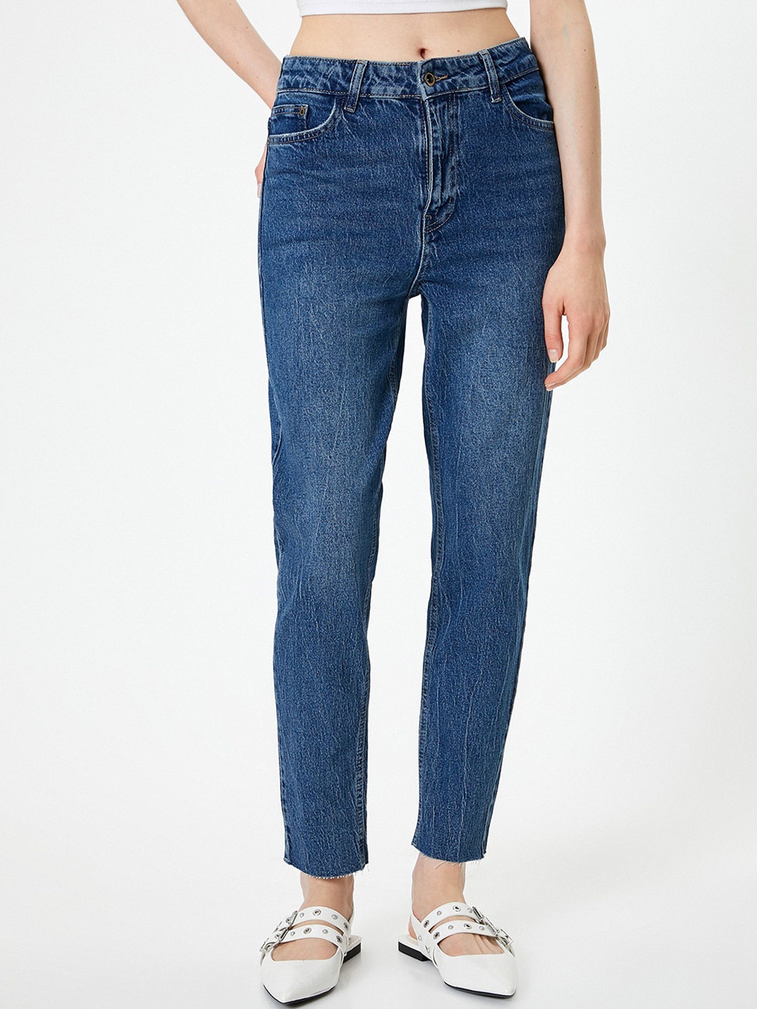 

Koton Women Straight Fit Trousers, Blue