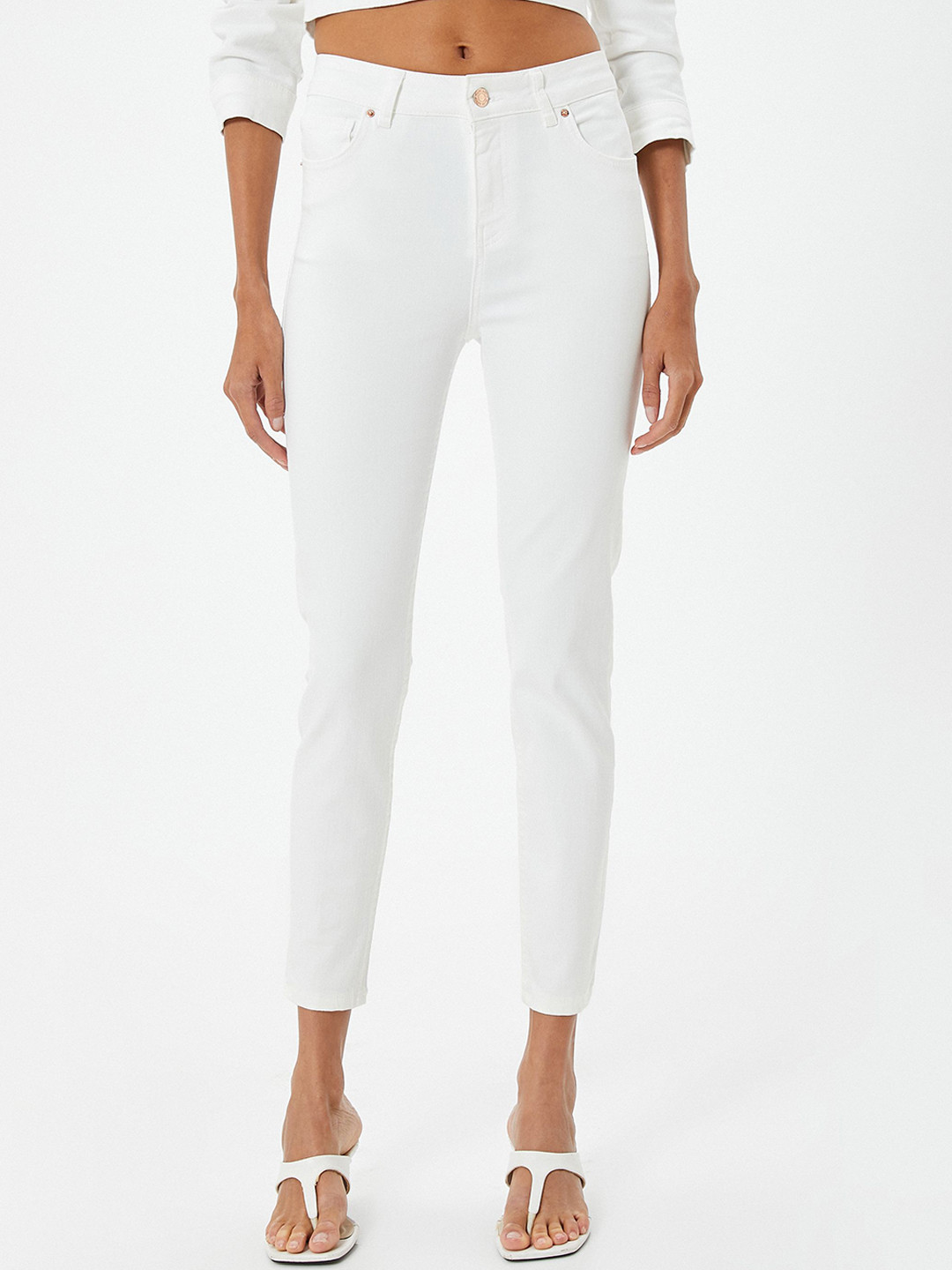

Koton Women Skinny Fit Trousers, White