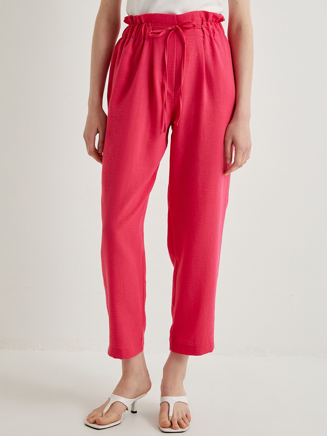 

Koton Women Trousers, Fuchsia