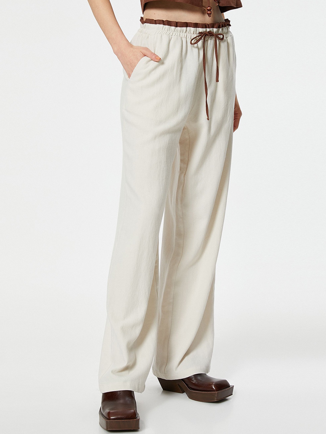 

Koton Women Trousers, Beige