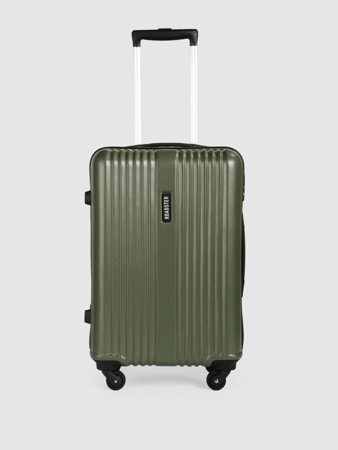 

Roadster String 360-Degree Rotation Striped Medium Trolley Suitcase - Volume 51 L, Olive