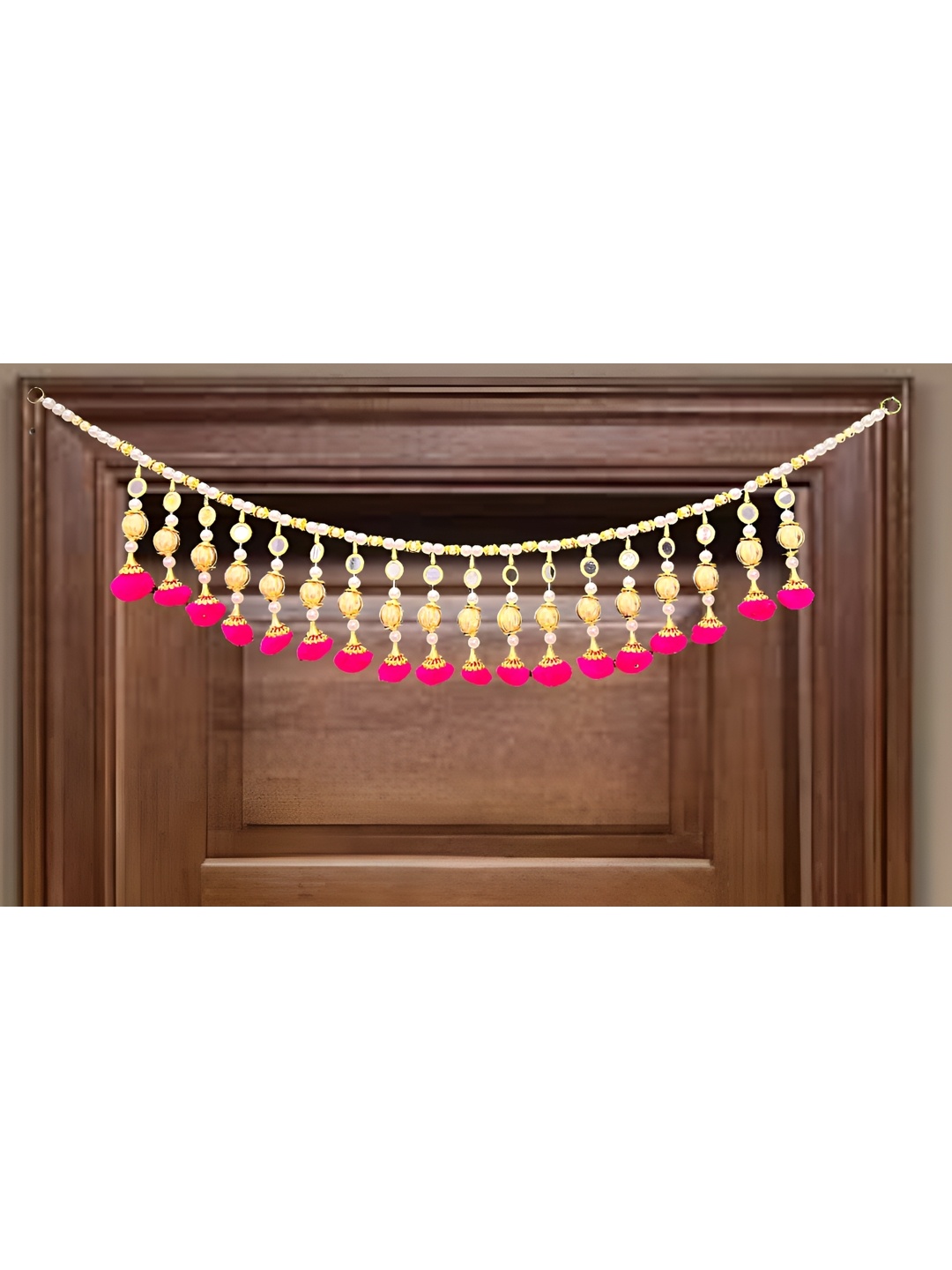 

iHandikart White & Pink Hanging Artificial Flower