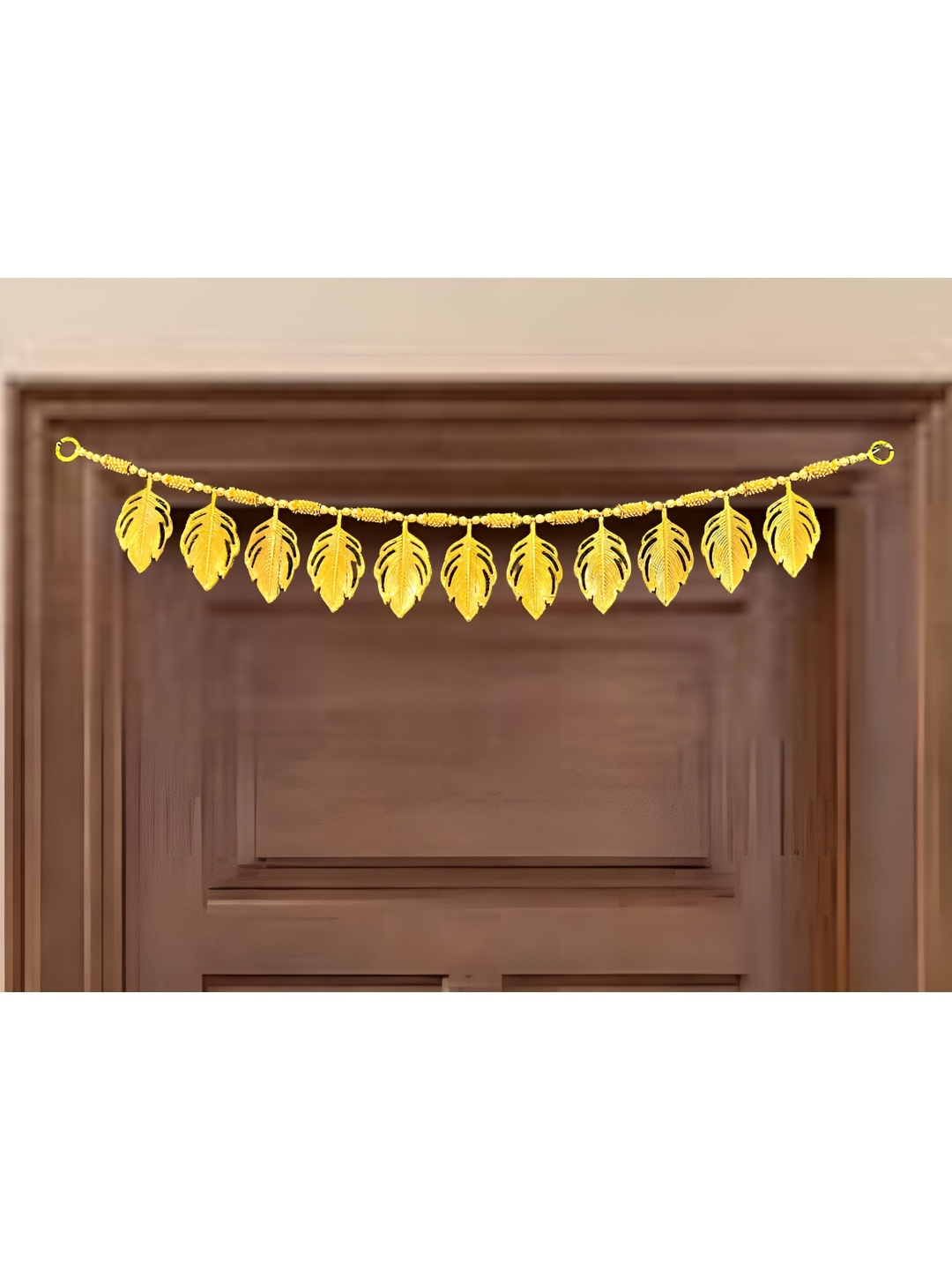 

iHandikart Gold toned Hanging Artificial Flower