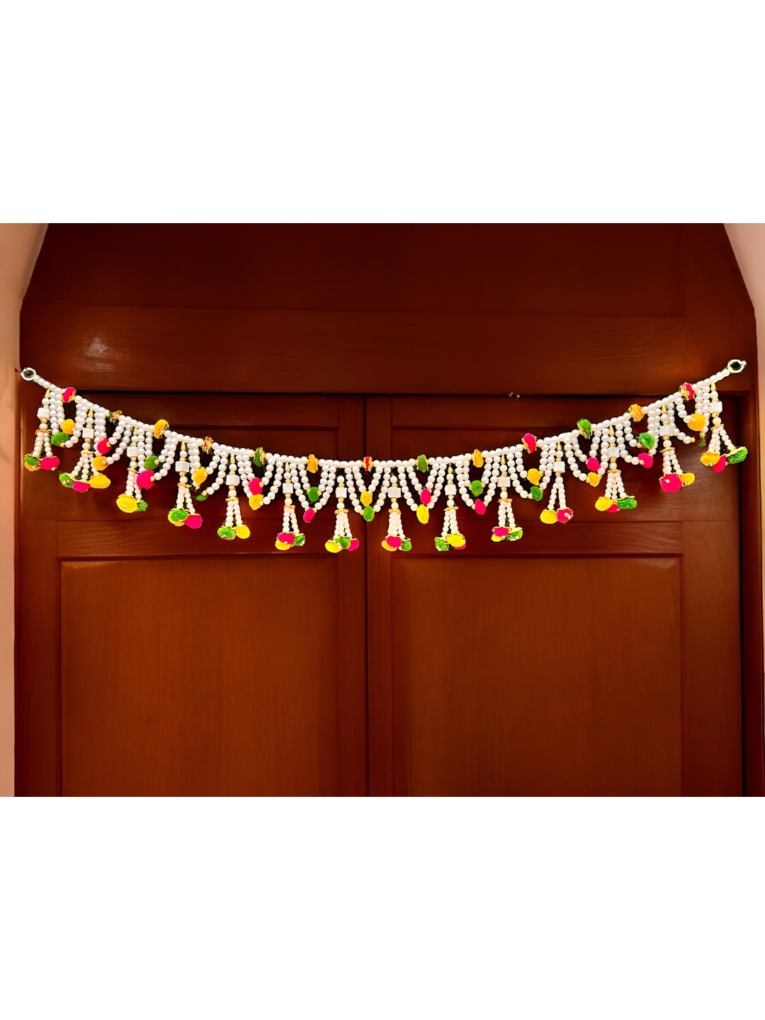 

iHandikart White & Pink Hanging Artificial Flower
