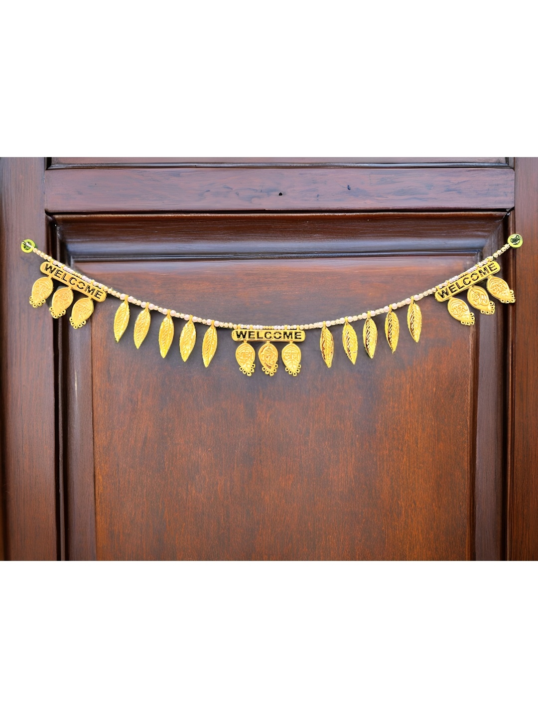 

iHandikart Gold toned Hanging Artificial Flower