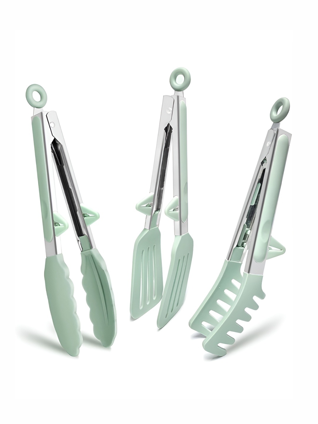 

P-Plus International Green 3 Pieces Stainless Steel Tongs