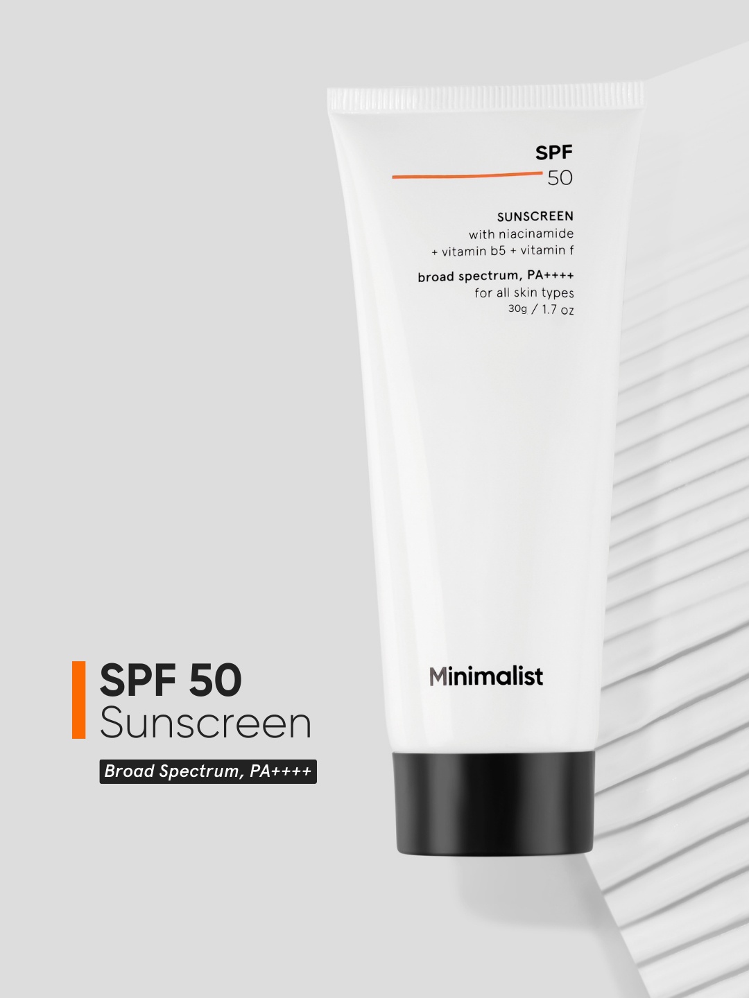 

Minimalist SPF 50 Sunscreen With Niacinamide - 30g, White