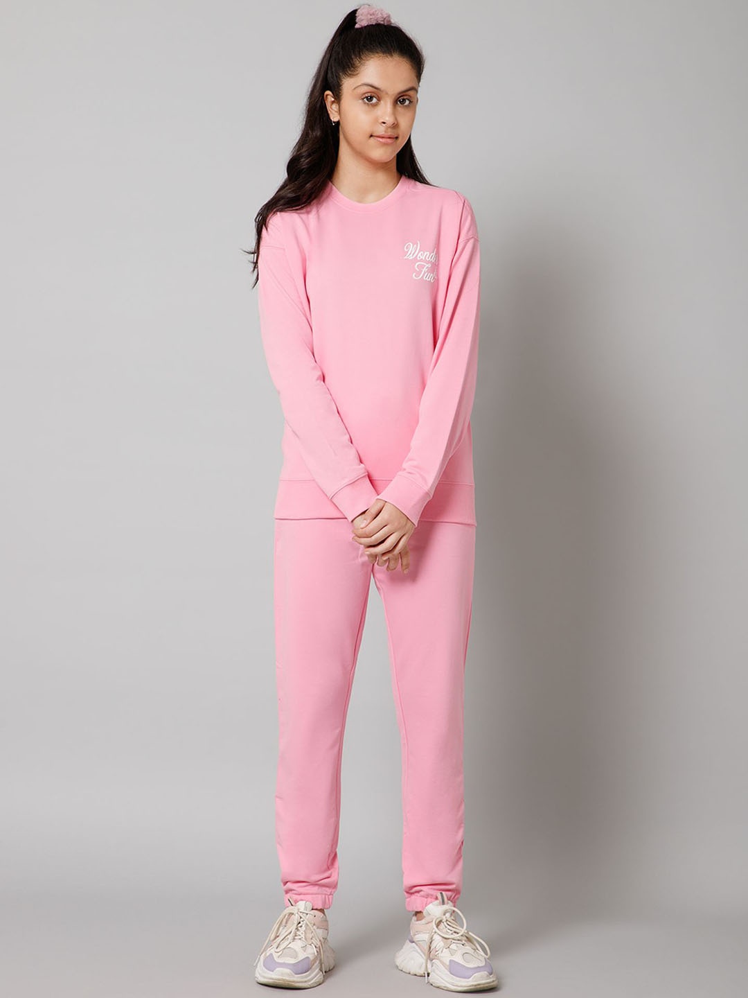 

Alan Jones Girls Sweatshirt & Jogger Tracksuits, Pink