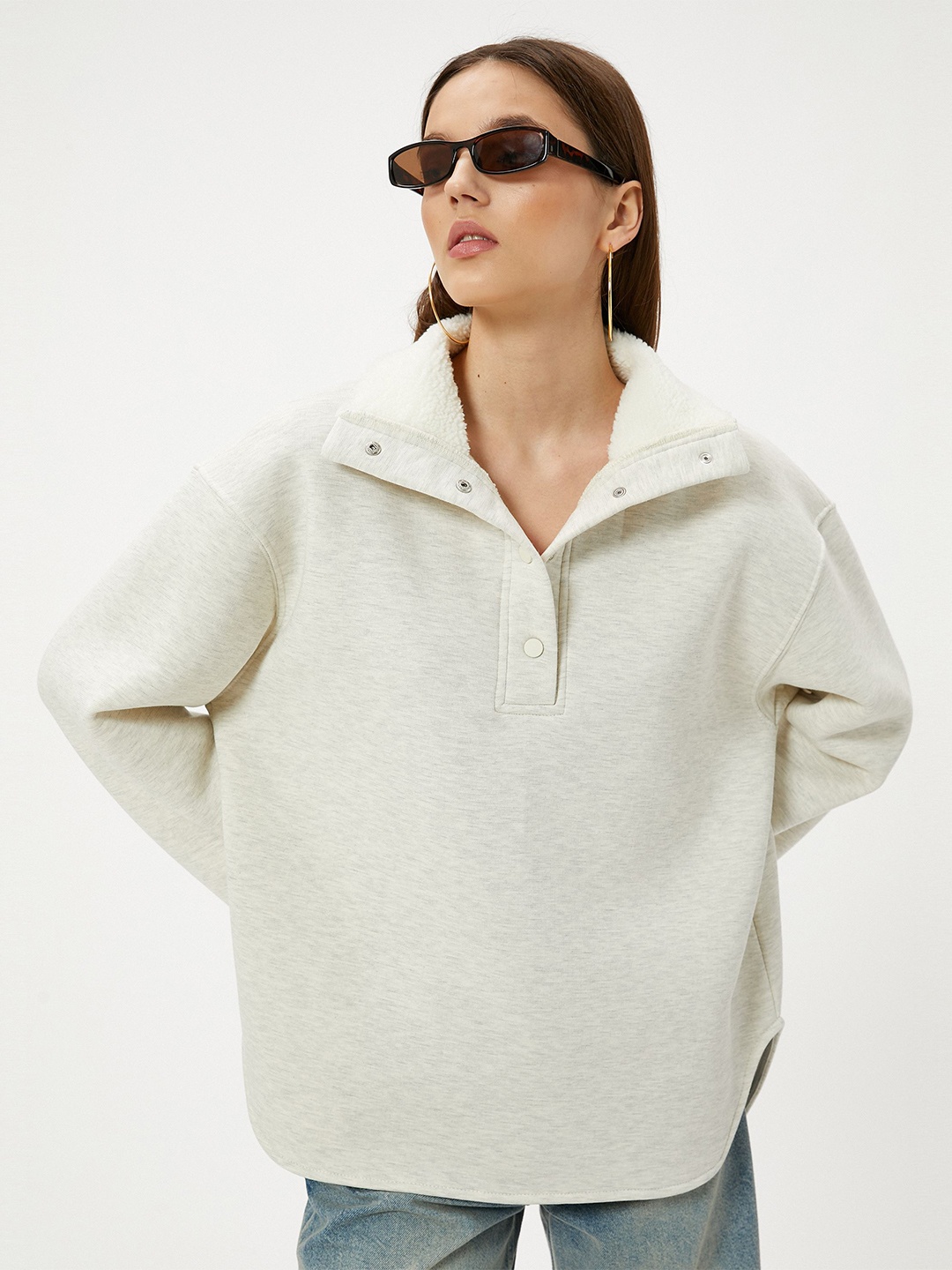 

Koton Women Sweatshirt, Grey