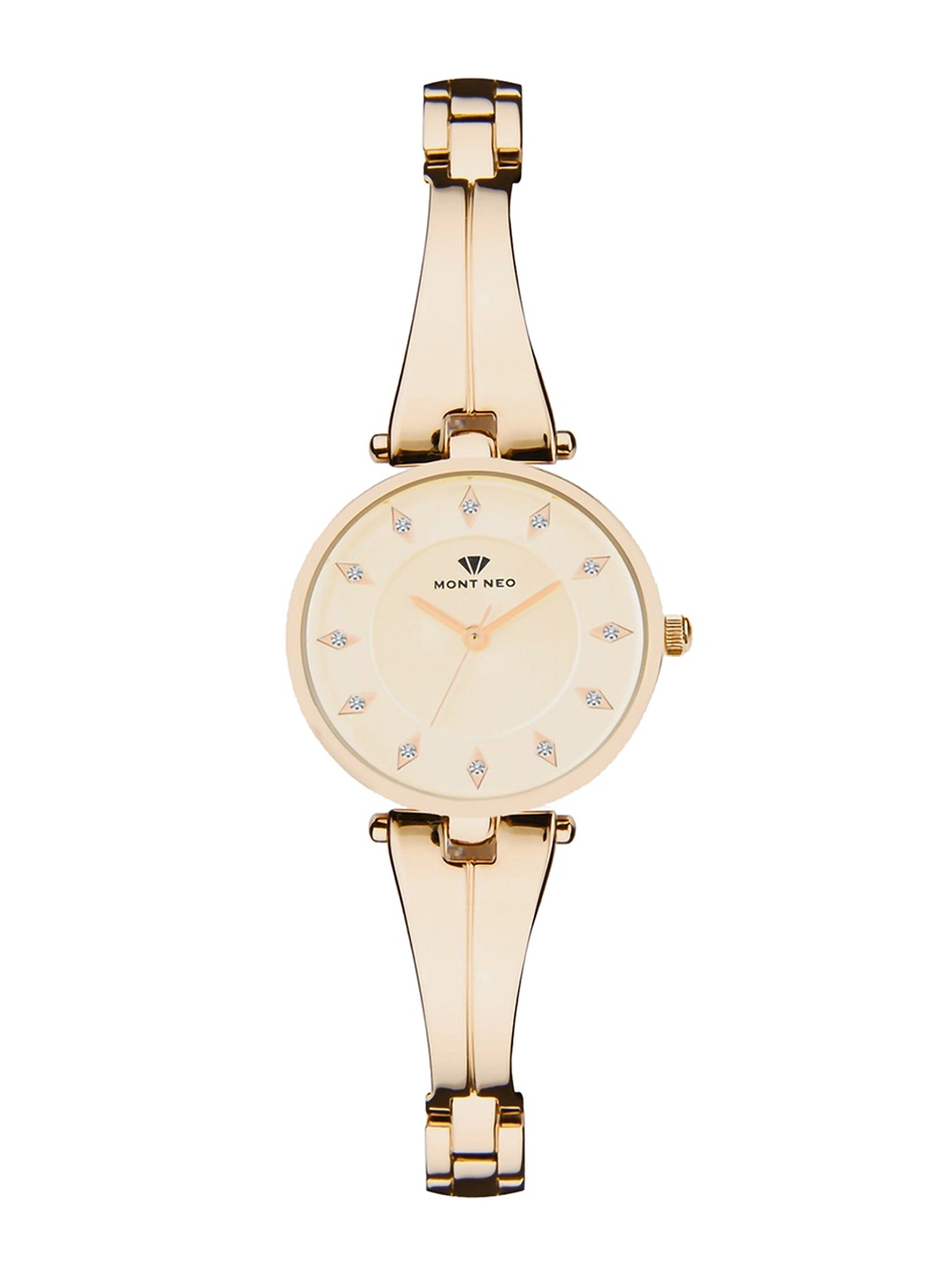 

MONT NEO Women Printed Dial & Stainless Steel Bracelet Style Straps Analogue Watch 2003T-M0208, Champagne
