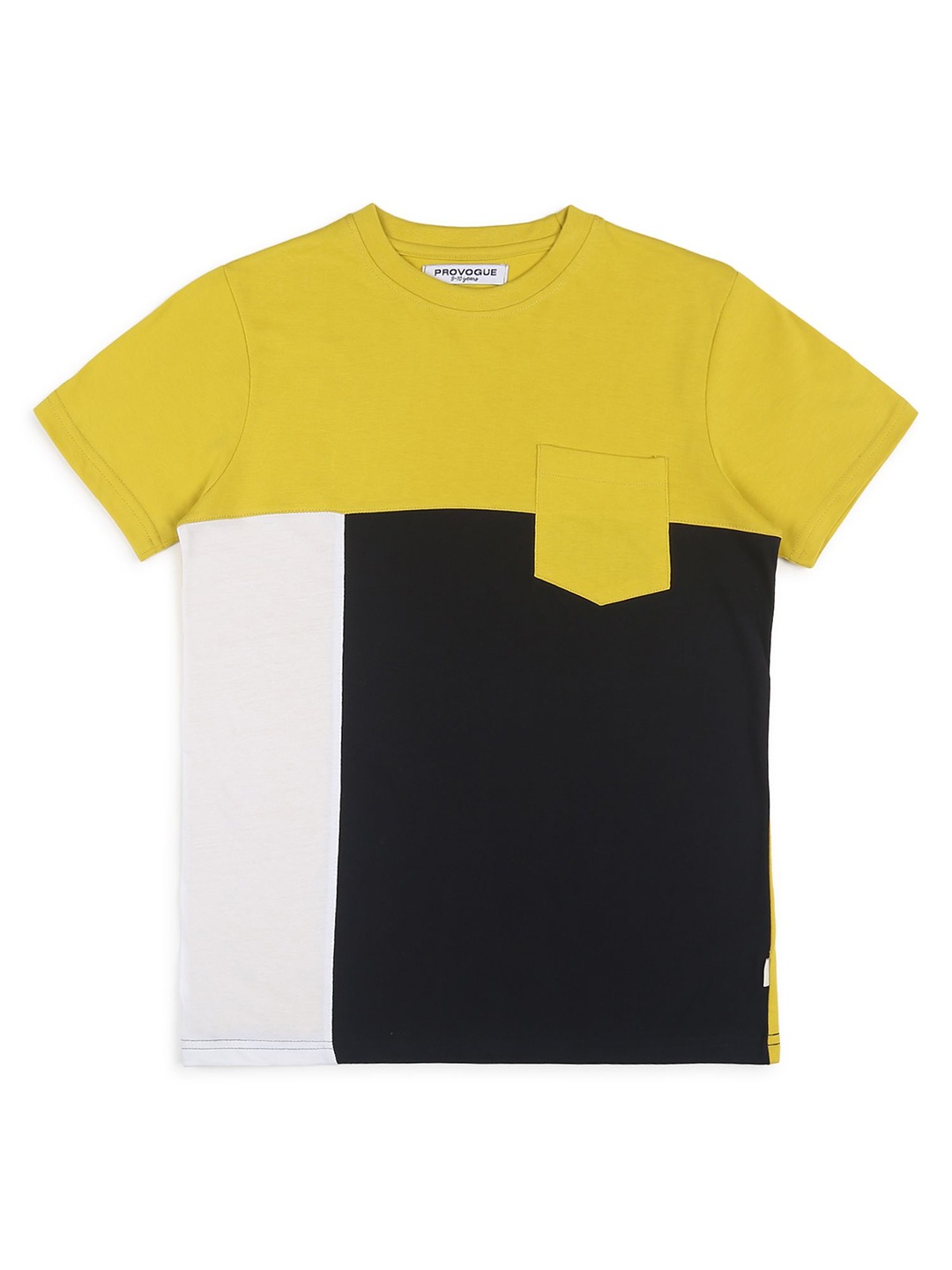 

Provogue Boys Colourblocked Pockets T-shirt, Multi