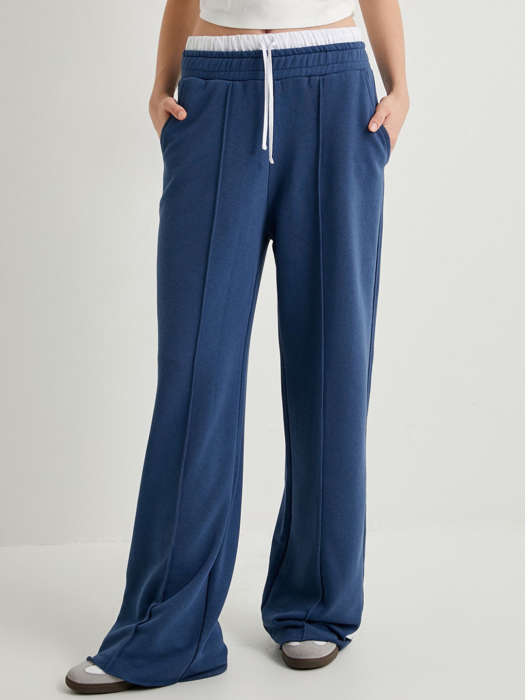

Koton Women Relaxed-Fit Track Pants, Navy blue