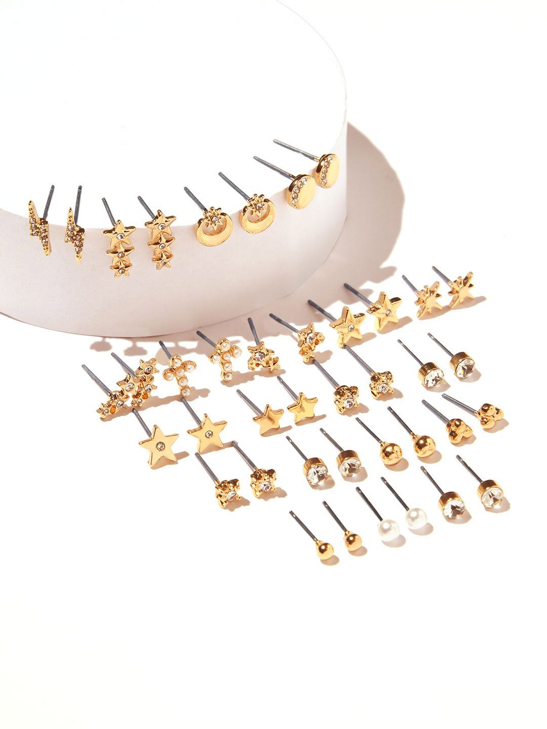 

ToniQ Set of 20 Gold-Plated Stud Earrings