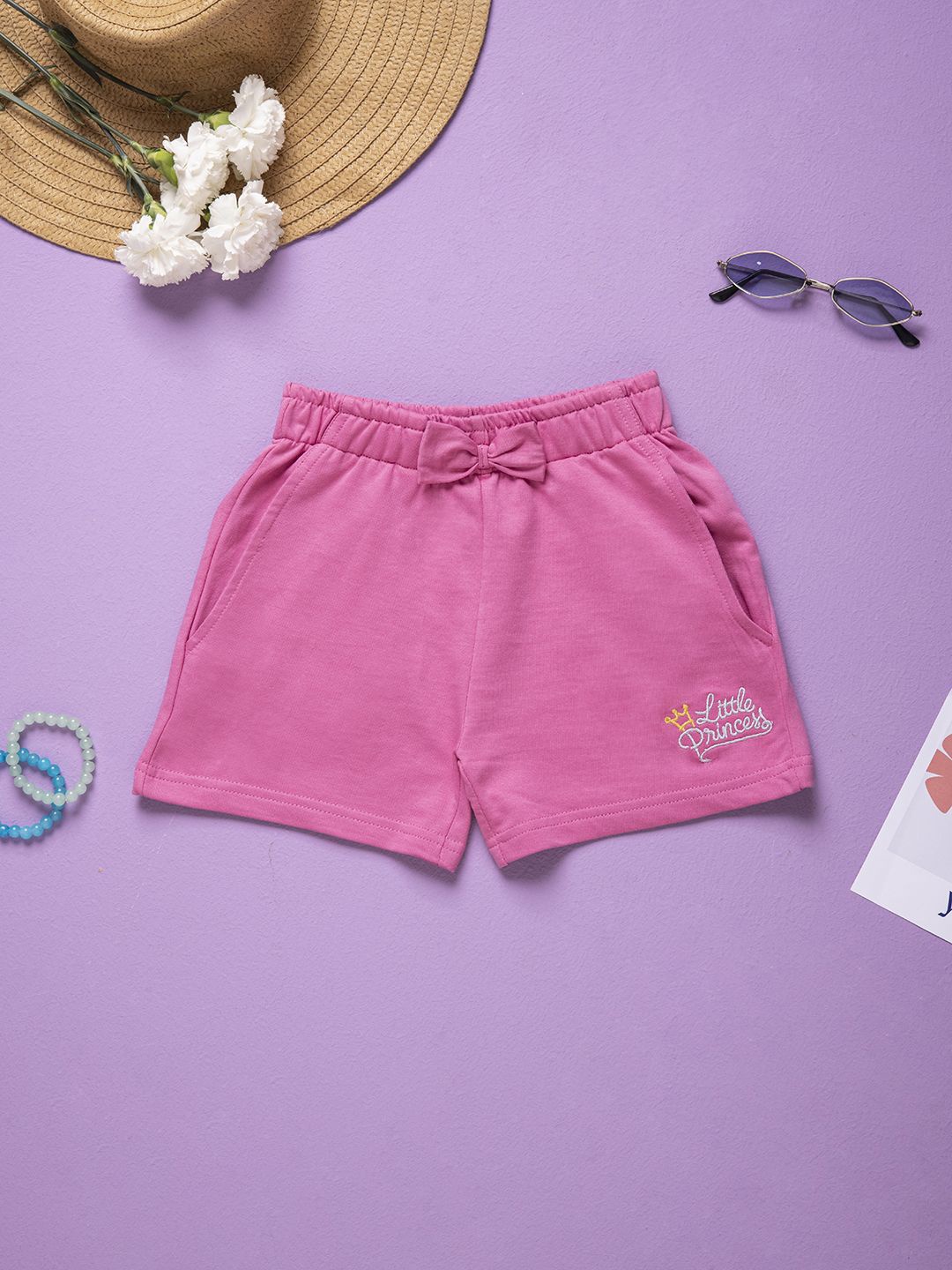 

Purple United Kids Girls Shorts, Fuchsia