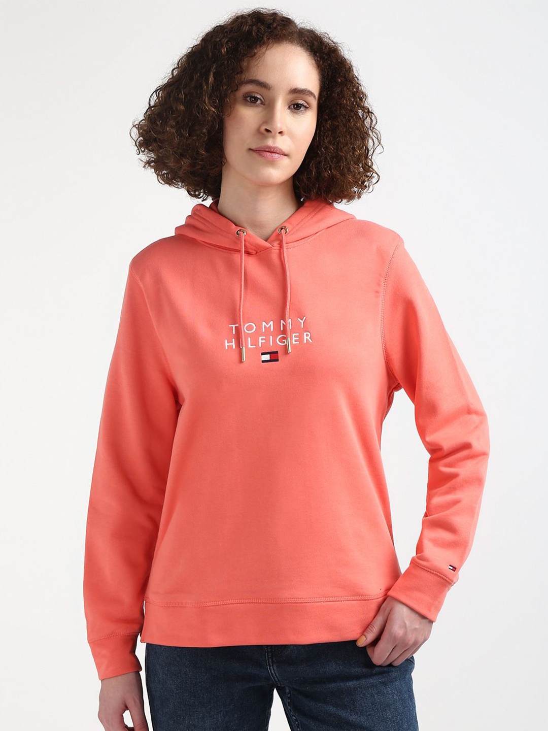 

Tommy Hilfiger Women Hooded Sweatshirt, Coral