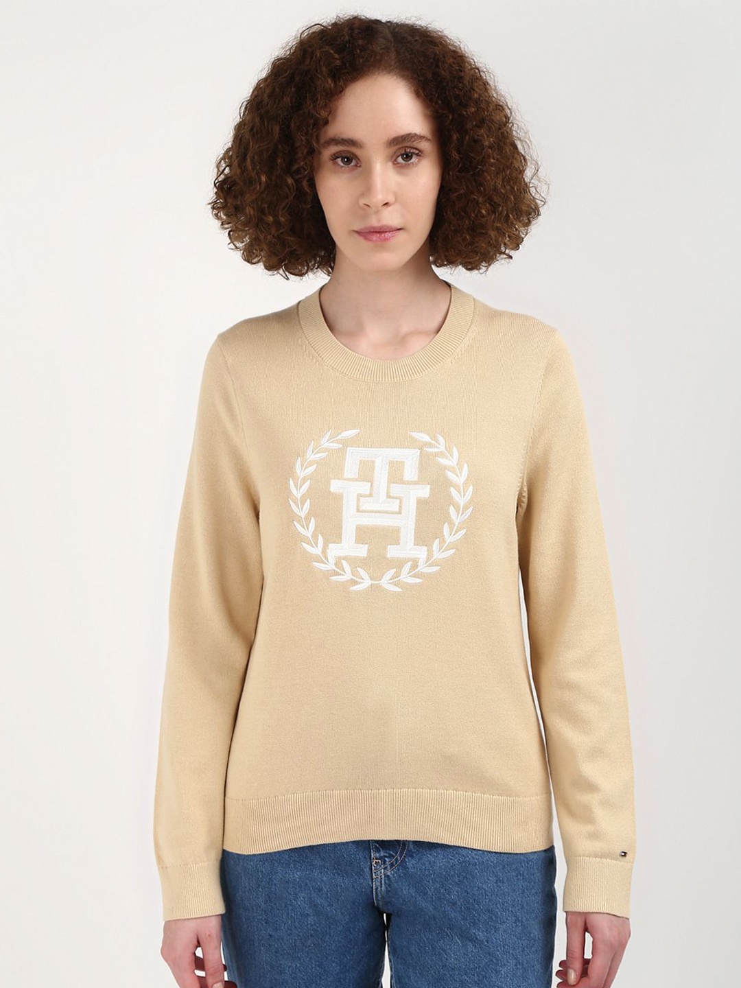 

Tommy Hilfiger Women Floral Pullover, Beige