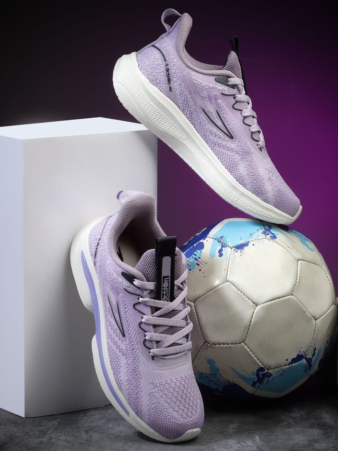 

Action Women Mesh Running Non-Marking Shoes, Purple