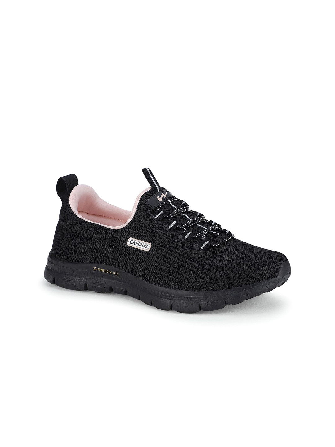 

Campus Women Memory Foam Mesh Walking Shoes, Black