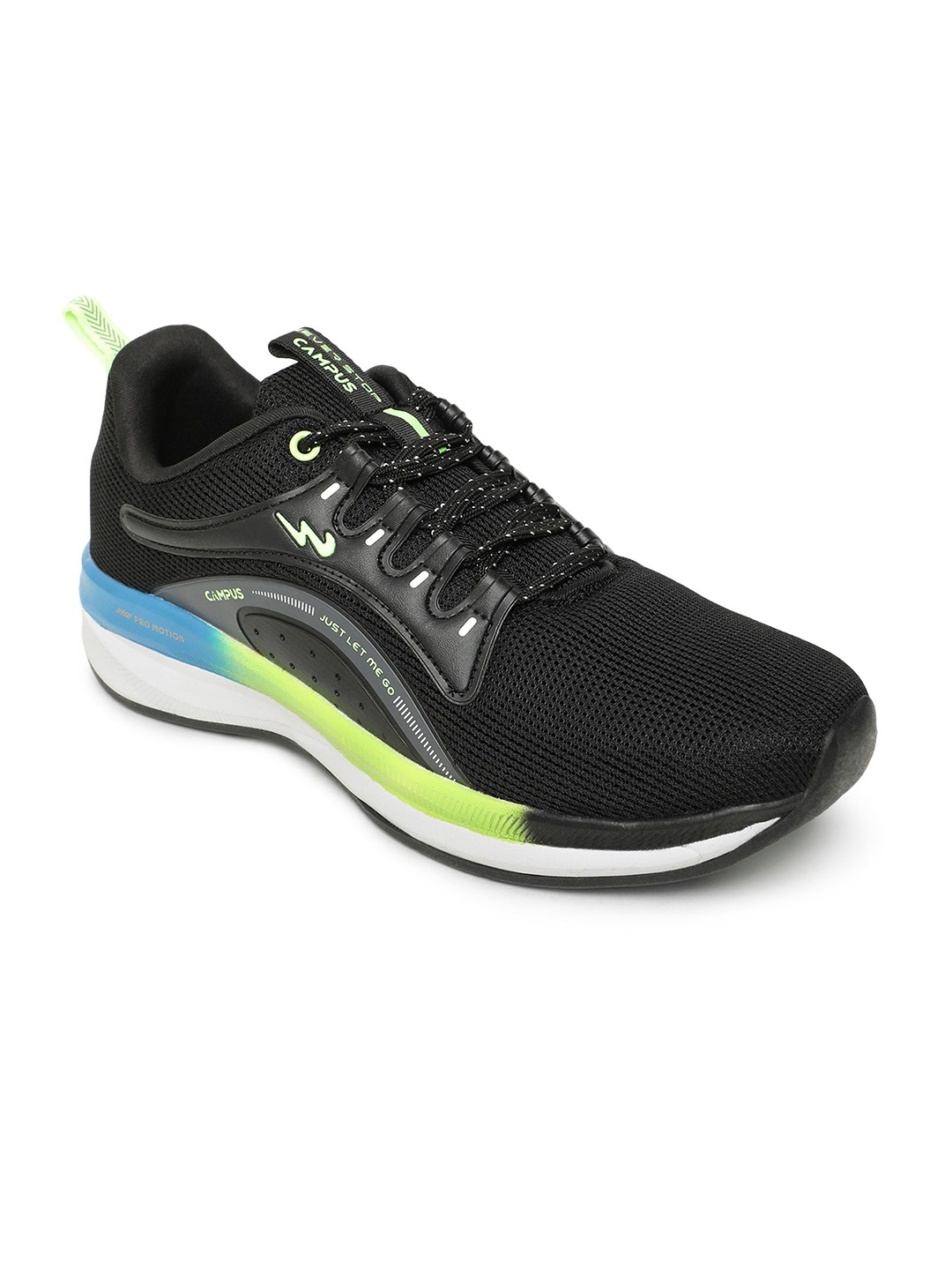

Campus Men Mesh Non-Marking Training or Gym Shoes, Black