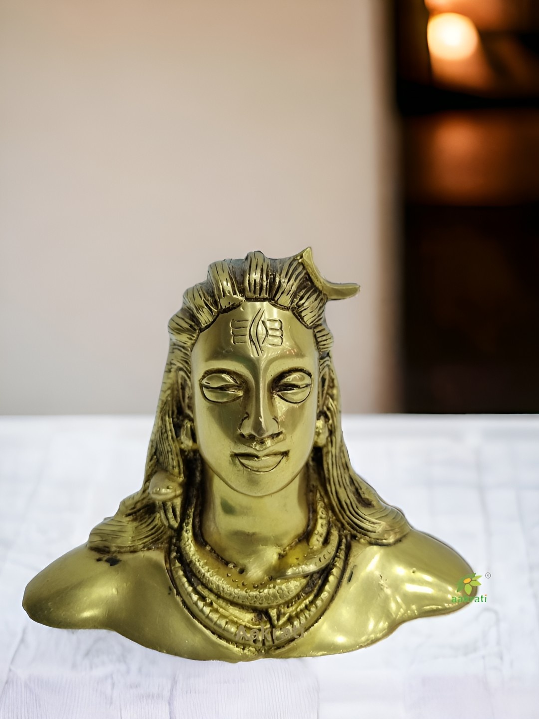 

Aakrati Gold-Toned Religious Lord Adi Yogi Idol Showpiece