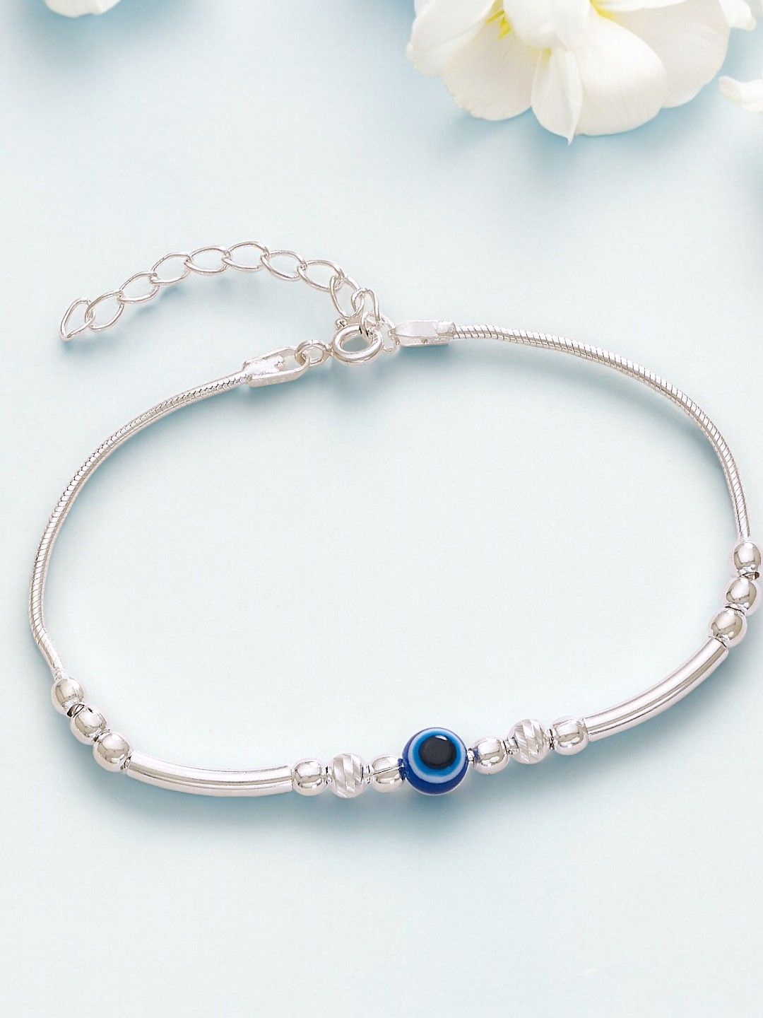 

Taraash 925 Sterling Silver Beaded Link Bracelet