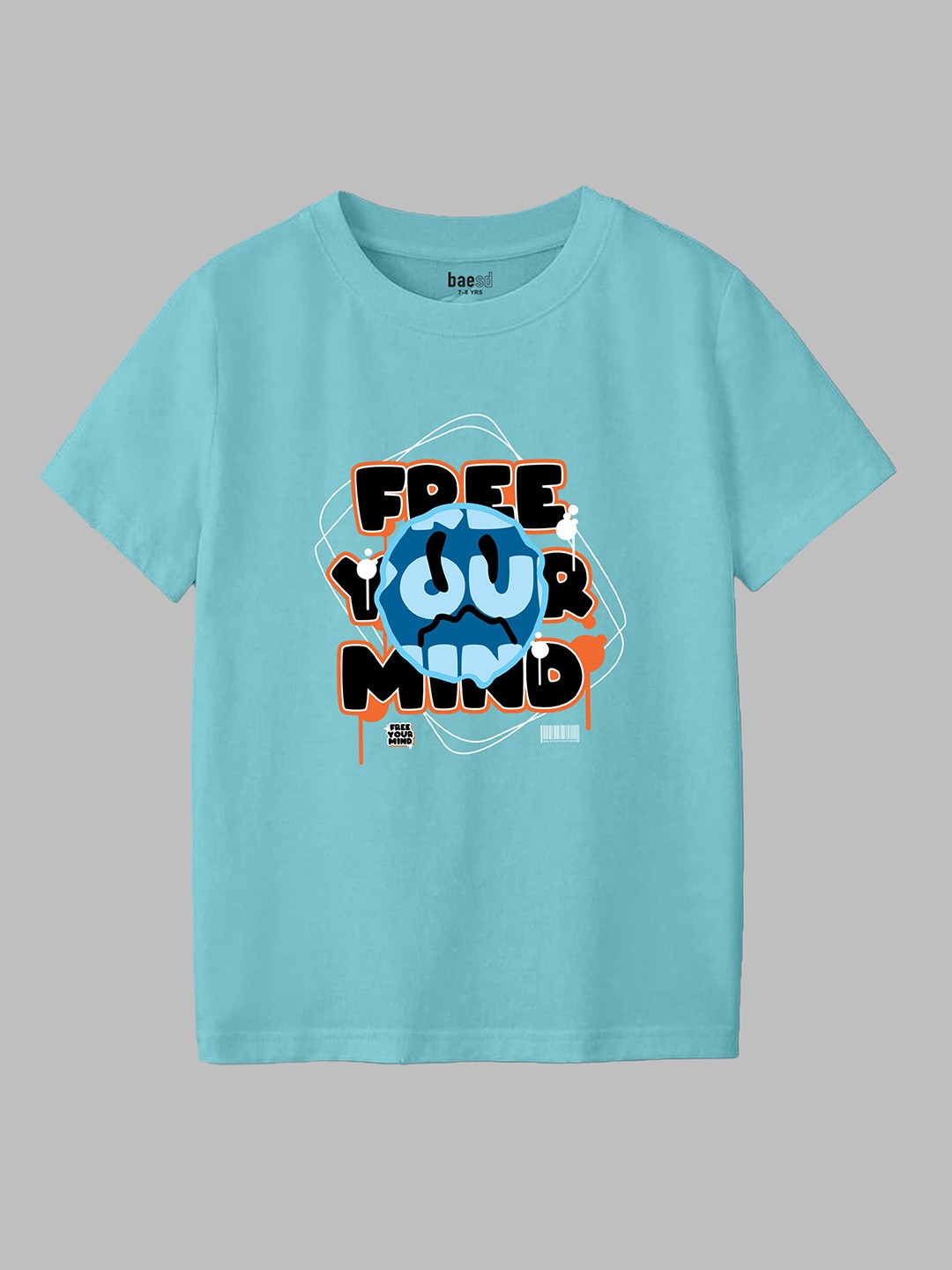 

BAESD Boys Typography Printed T-shirt, Blue
