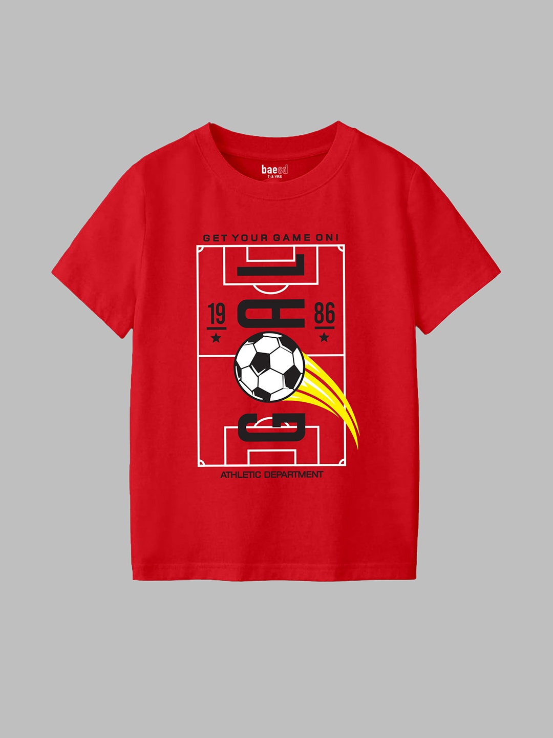 

BAESD Boys Graphic Printed T-shirt, Red