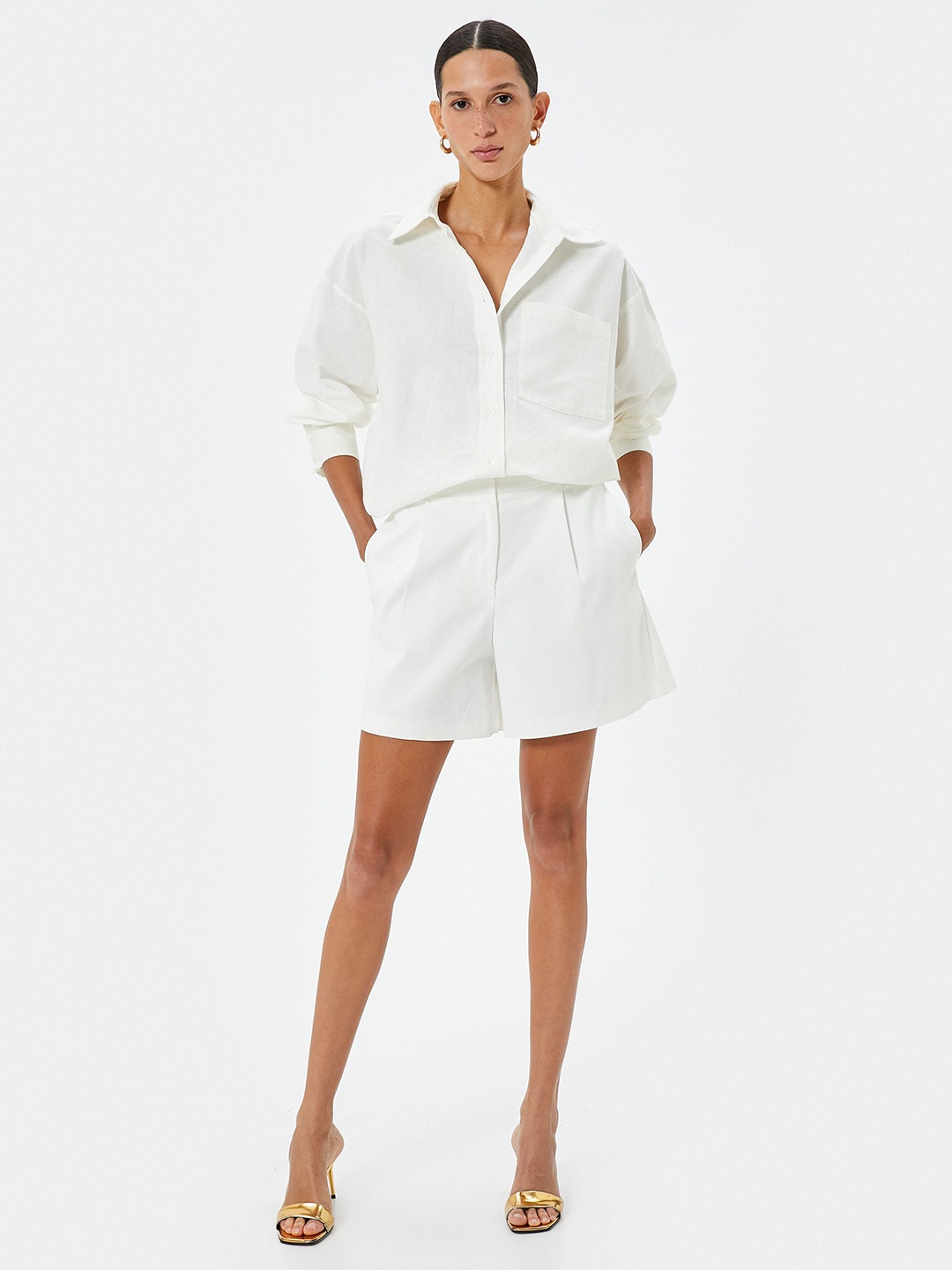 

Koton Women Solid Opaque Casual Shirt, Off white