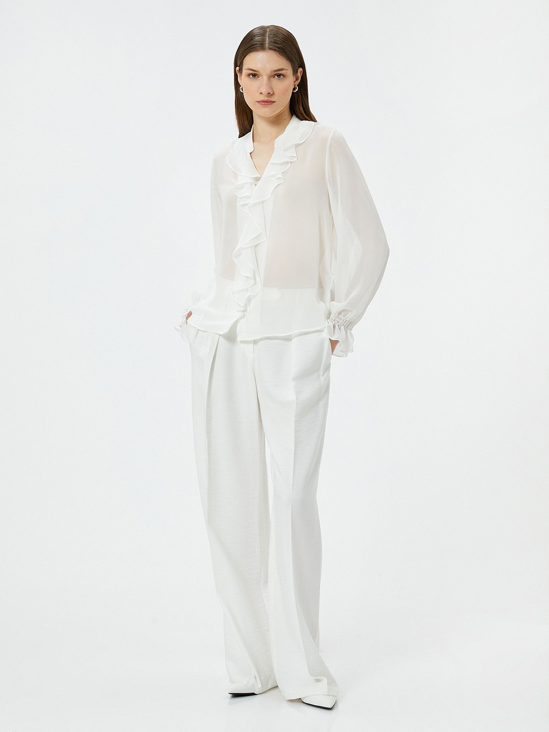 

Koton Women Opaque Casual Shirt, Off white
