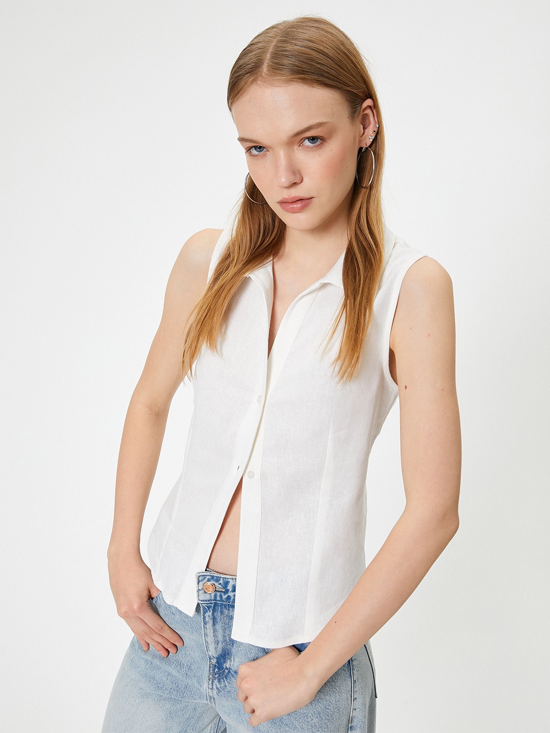 

Koton Women Opaque Casual Shirt, White