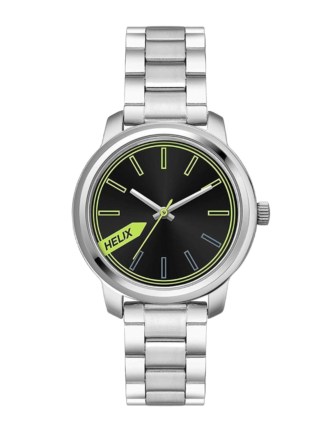 

Helix Women Brass Dial & Stainless Steel Bracelet Style Straps Analogue Watch TW048HL00, Silver