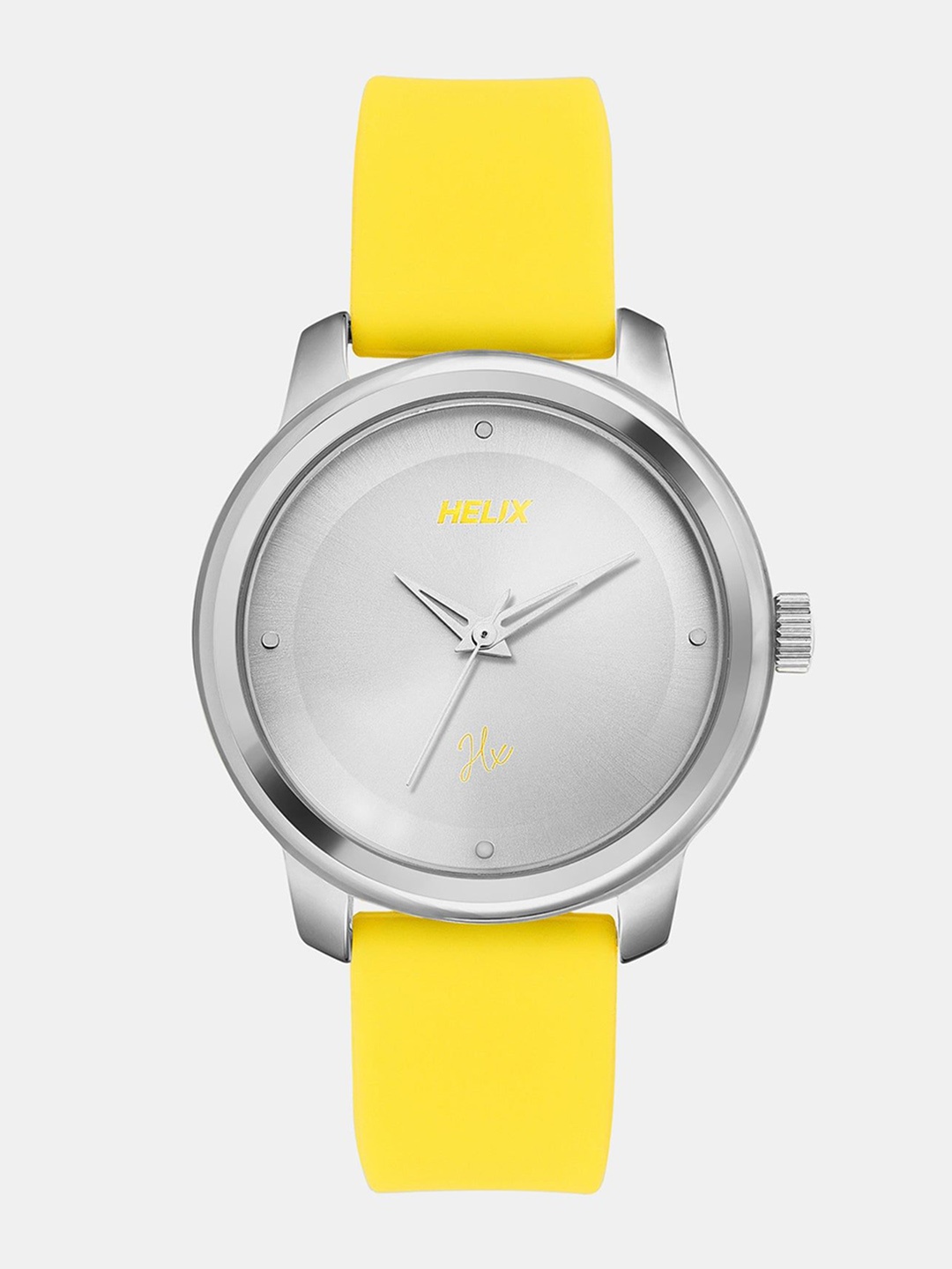 

Helix Women Brass Dial & Straps Analogue Watch TW048HL13, Silver