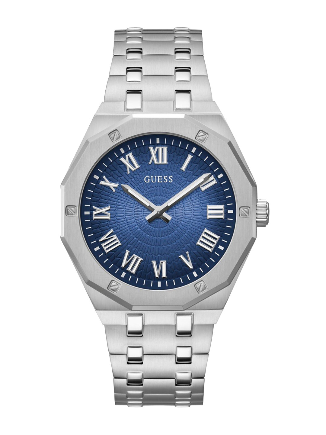 

GUESS Men Dial & Stainless Steel Bracelet Style Straps Analogue Watch GW0575G4, Blue