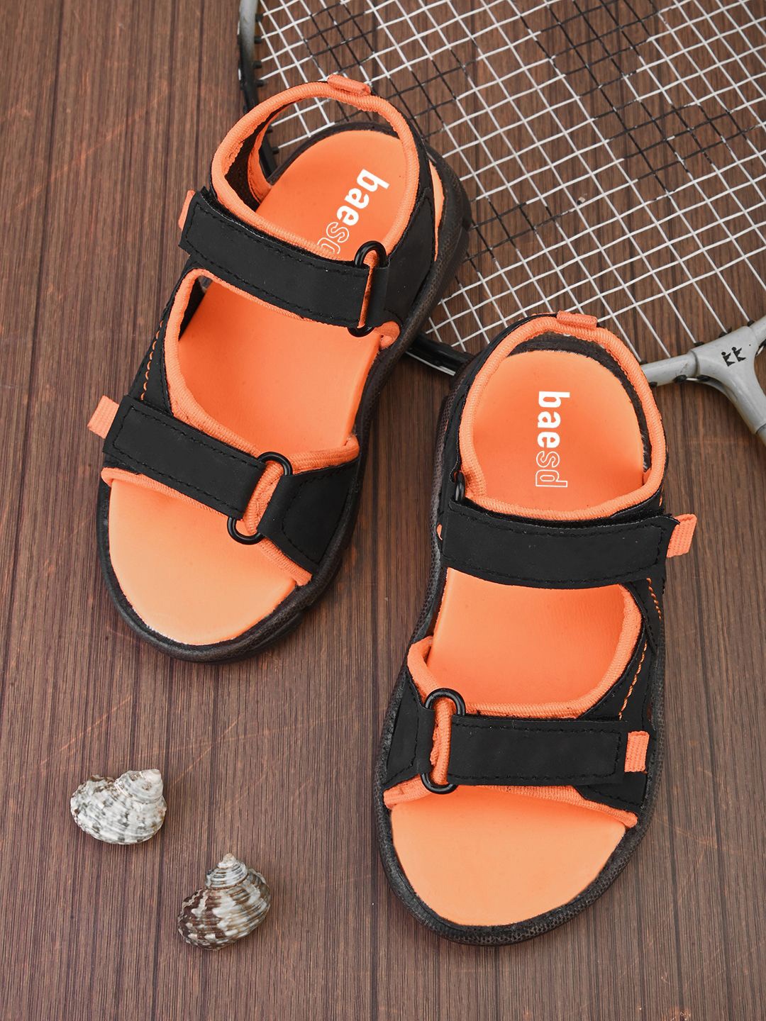 

BAESD Kids Velcro Comfort Sandals, Black
