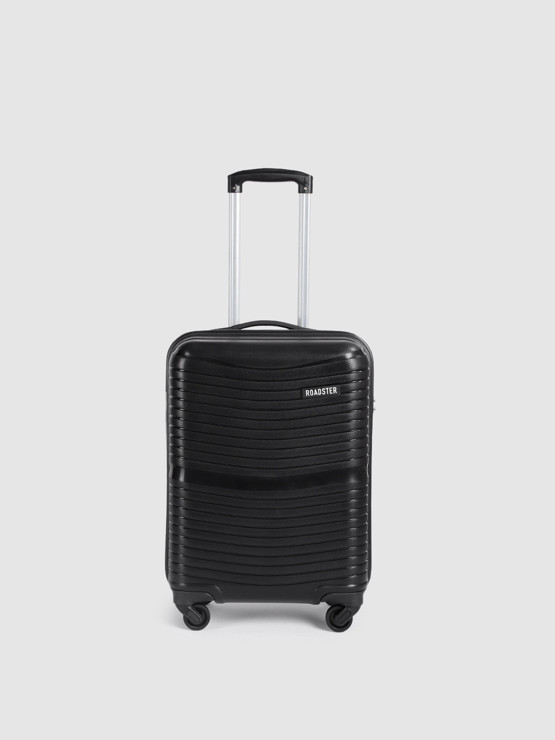 

Roadster Self Striped Cabin Trolley Suitcase 35 Litres, Black