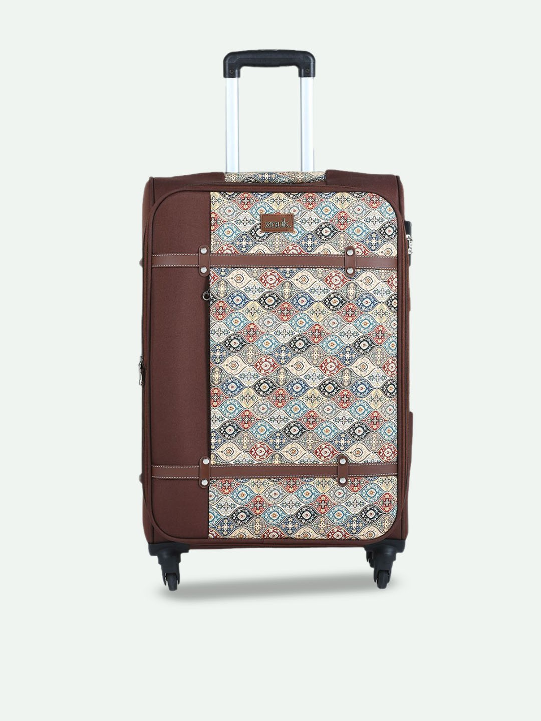 

ZOUK Set Of 2 Jammu Kaleen Saira Trolley Bag (Medium + Large), Maroon
