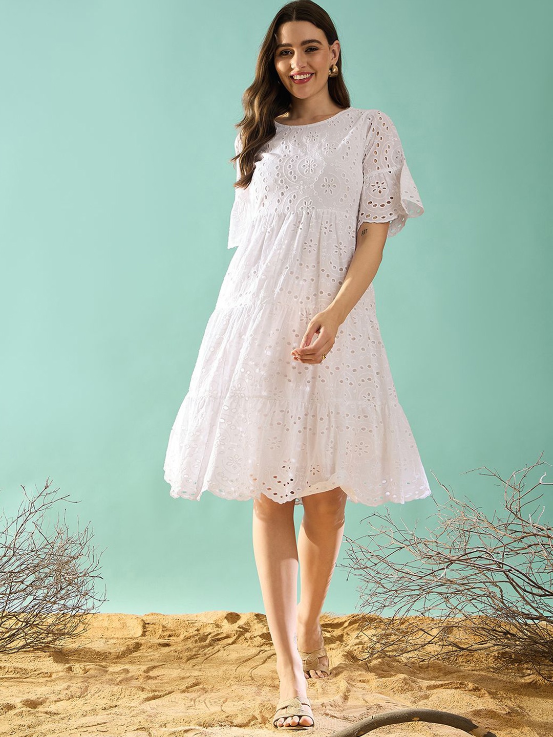 

PANIT A-Line Dress, White