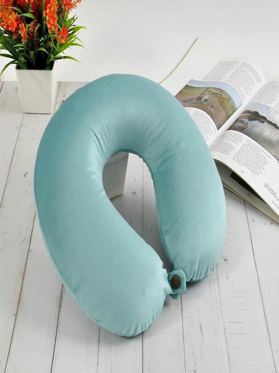 

CASA-NEST Sea Green Cotton Travel Pillow