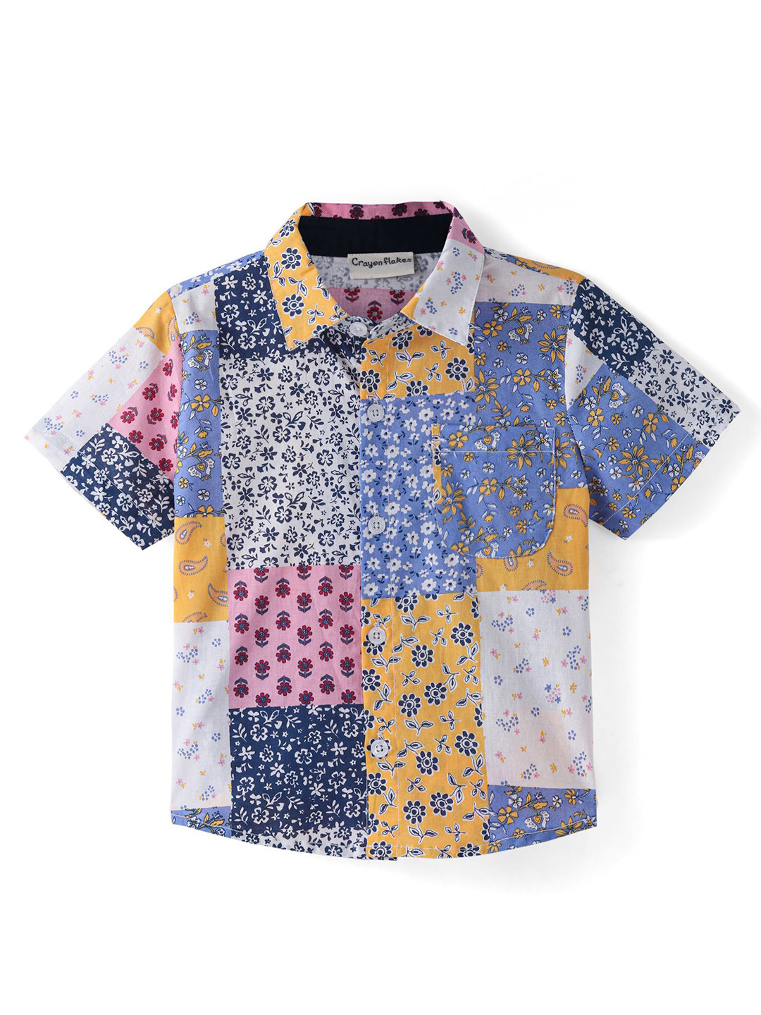 

CrayonFlakes Boys Opaque Printed Casual Shirt, Off white