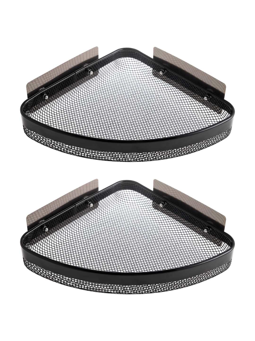 

P-Plus International Black 2 Piece Checked Metal Bath Accessories Set
