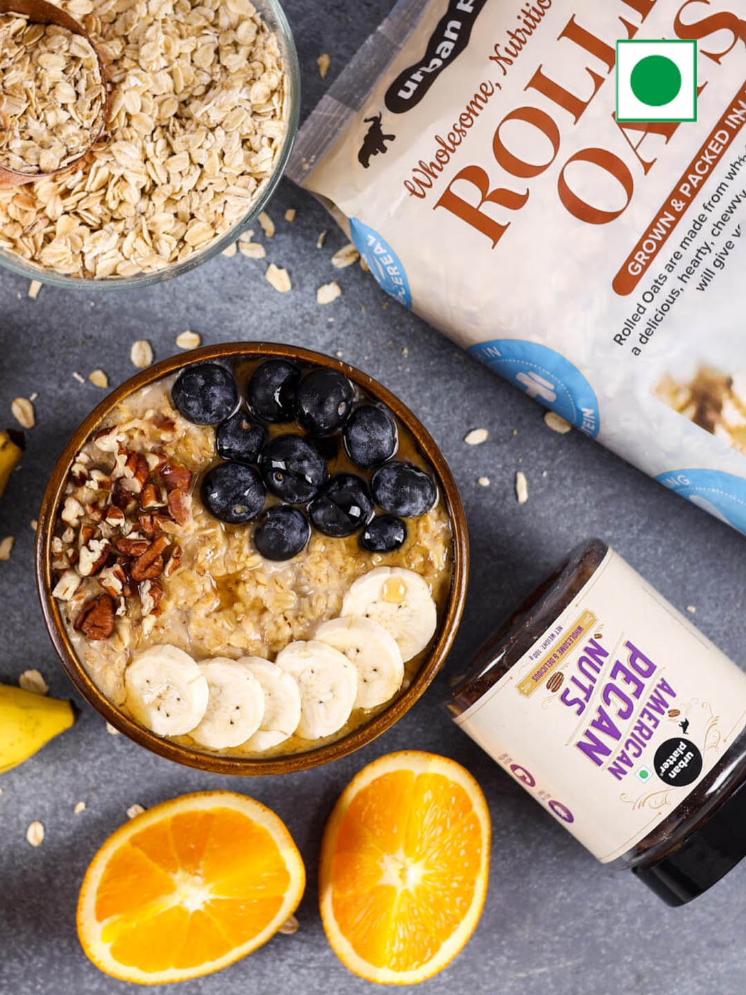 

URBAN PLATTER Rolled Oats -500g, Brown