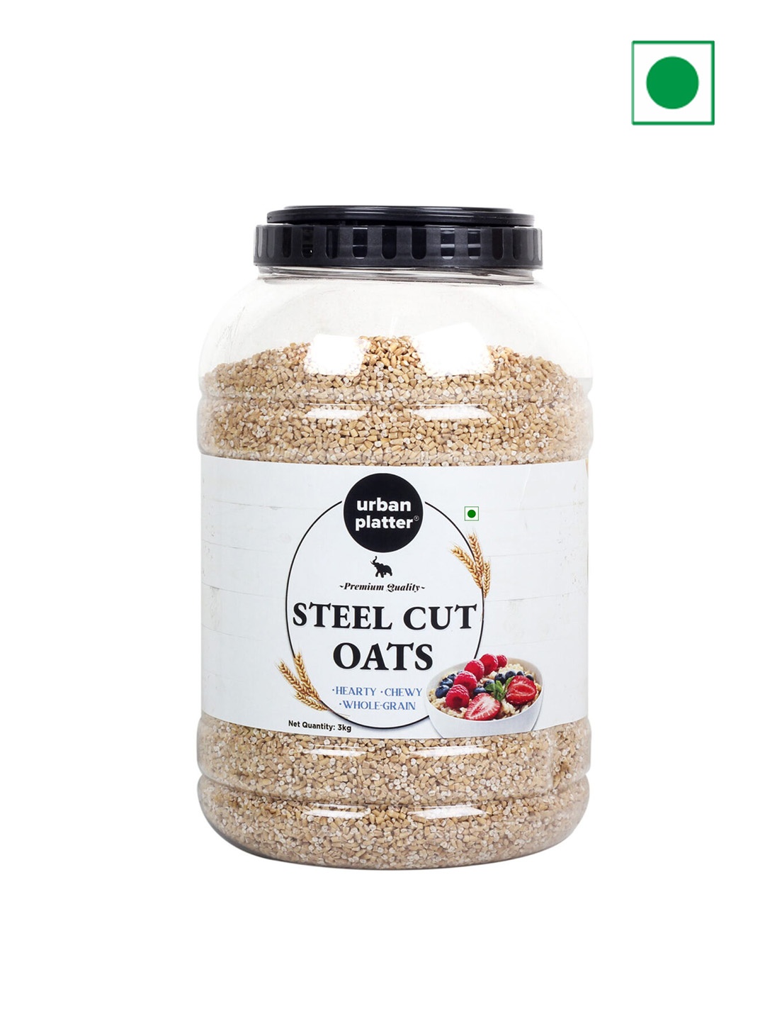 

URBAN PLATTER Steel Cut Oats Cereal and Muesli -3Kg, Brown