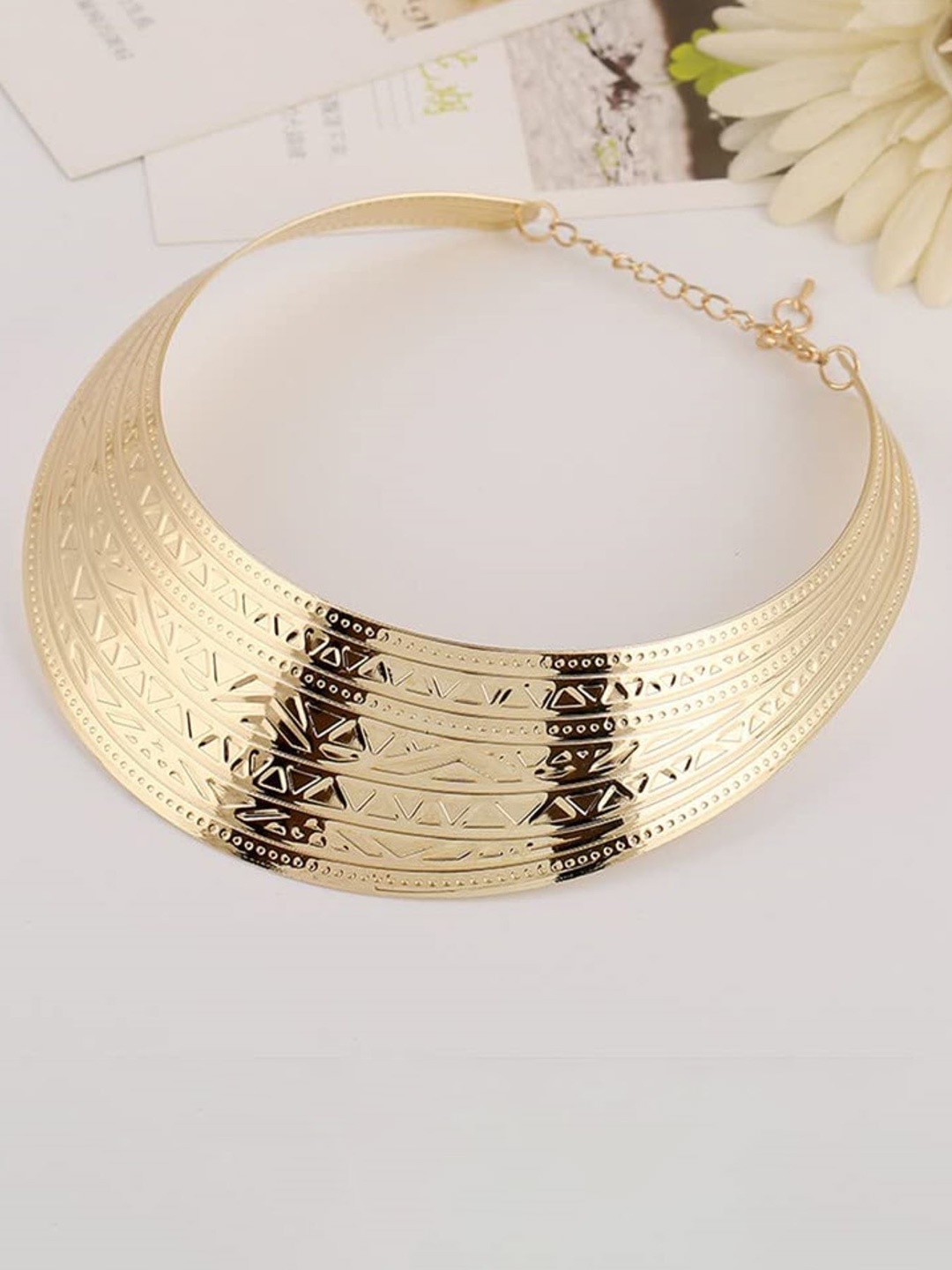 

SYGA Pattern Collar Necklace, Gold