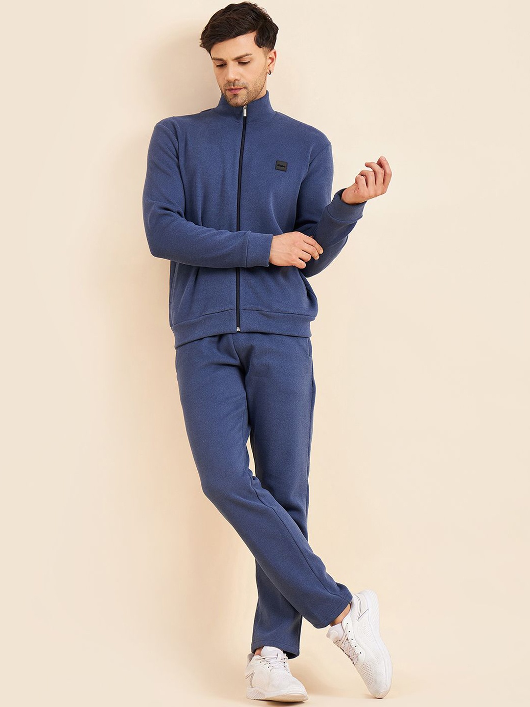 

Sweet Dreams Men High-Neck Long Sleeve Tracksuits, Navy blue