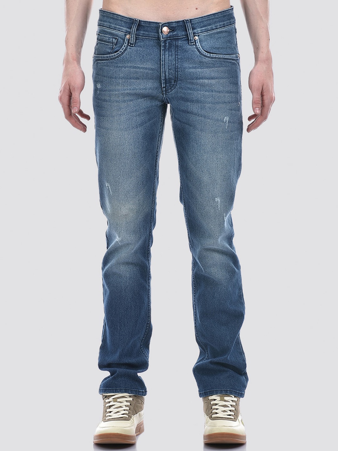 

Numero Uno Men Solid Slim Fit Sustainable Stretchable Jeans, Blue