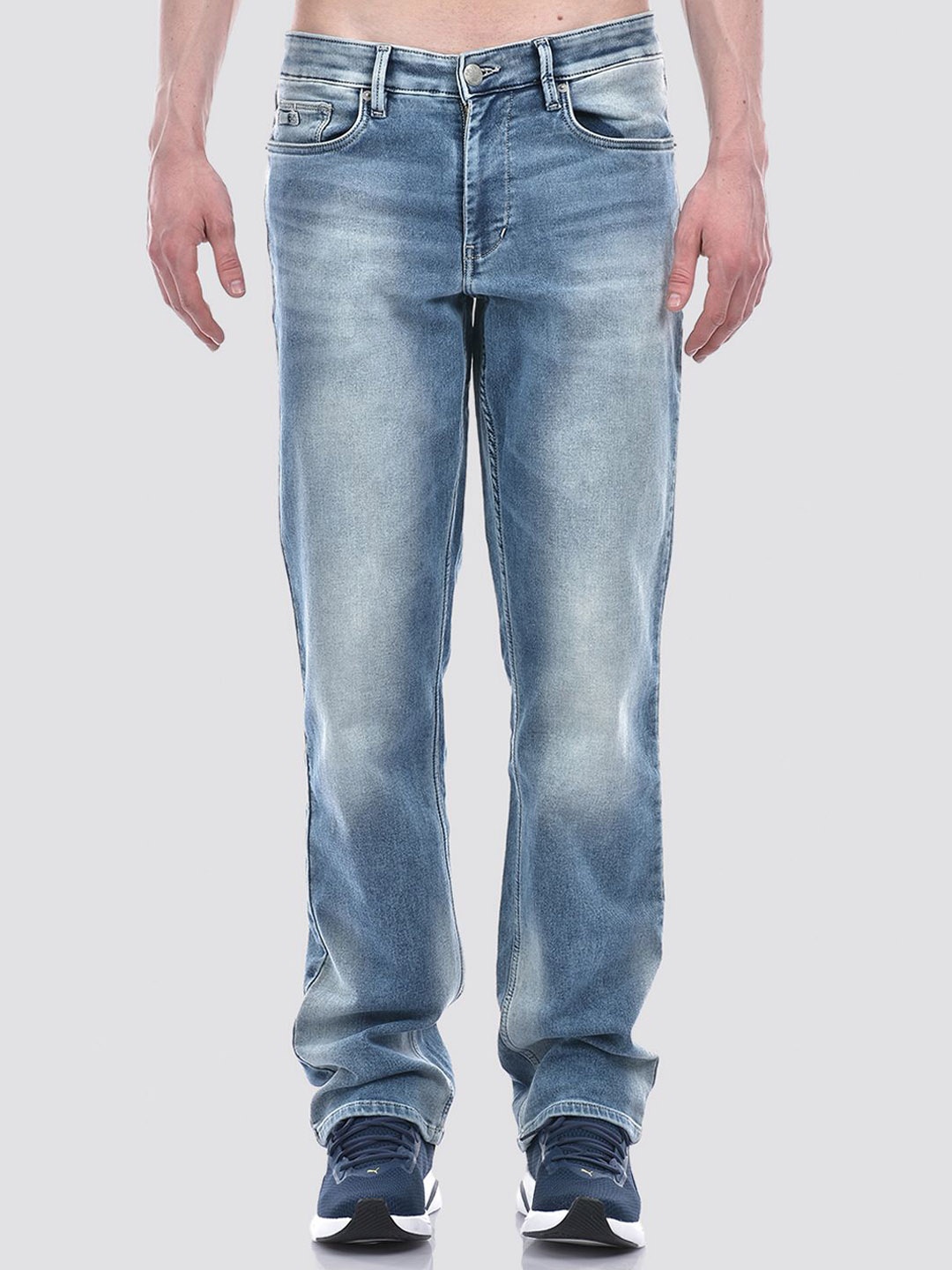 

Numero Uno Men Solid Straight Fit Sustainable Stretchable Jeans, Blue