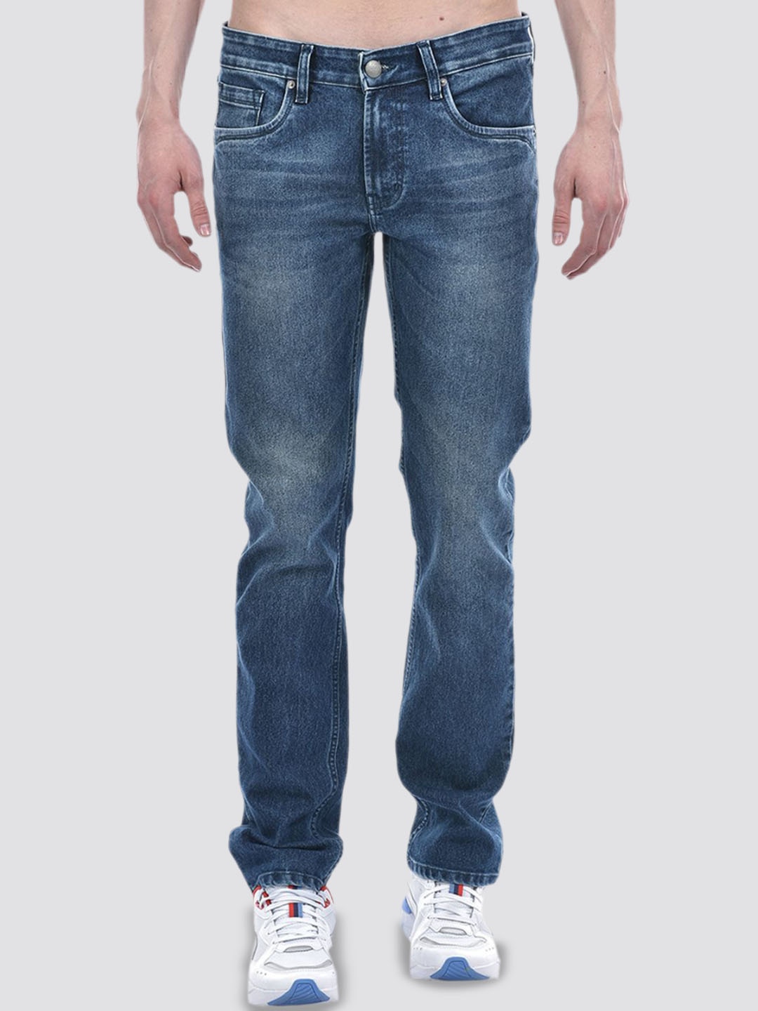 

Numero Uno Men Solid Slim Fit Sustainable Stretchable Jeans, Blue