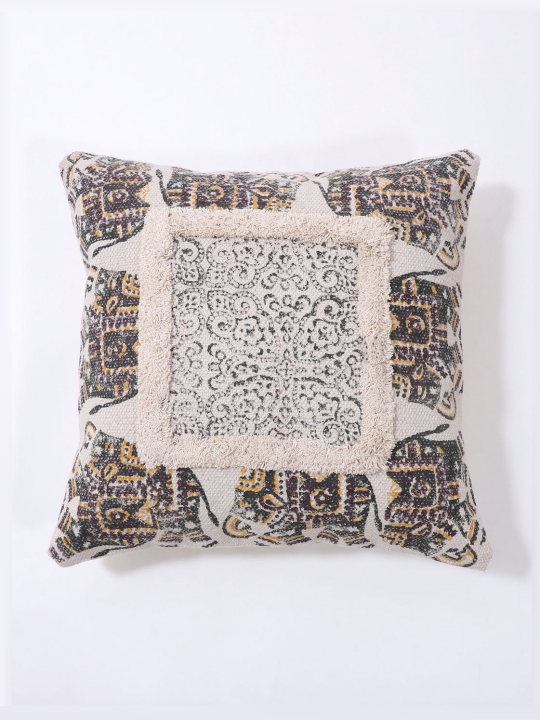 

Art Avenue Black & White Ethnic Motifs Patchwork Pure Cotton Square Cushion Covers