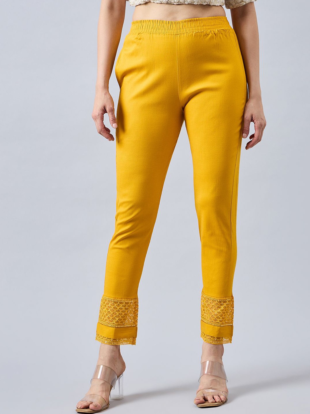 

THE PAJAMA FACTORY Women Classic Trousers, Mustard